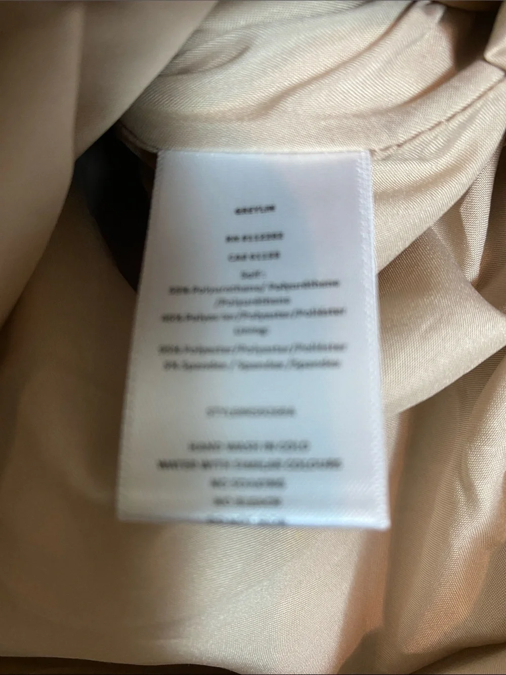 Greylin Quilted Mini Skirt in Light Taupe Size Medium